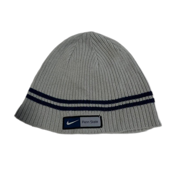 Vintage Nike Penn State Beanie Y2K College Football Prep Knit Hat Tailgate Core - Picture 1 of 2